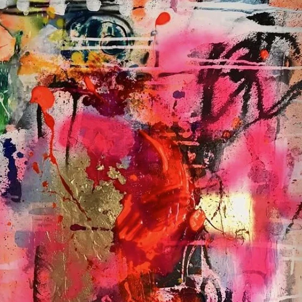 Stort  abstrakt maleri 