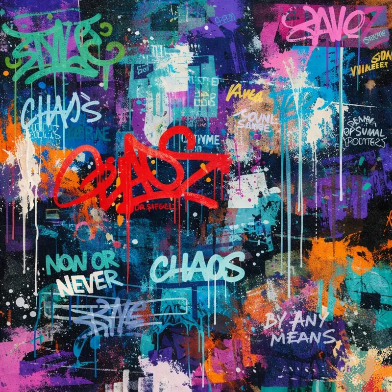 Street art inspirert abstrakt kunst