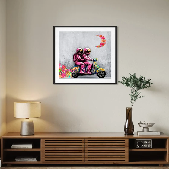 Street art Rino Larsen Kunst trykk. Tittel Joyride