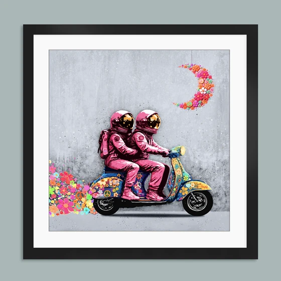 Street art Rino Larsen Kunst trykk. Tittel Joyride