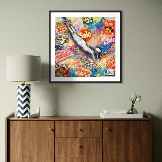 Street art Rino Larsen Kunst Grafikk. Rewind