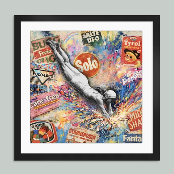 Street art Rino Larsen Kunst Grafikk. Rewind